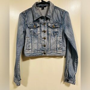 Cropped Denim Jacket - Forever 21 Size Medium